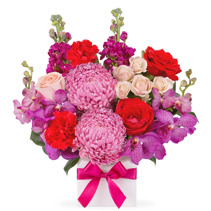 Цветы в коробке Ключ к сердцу