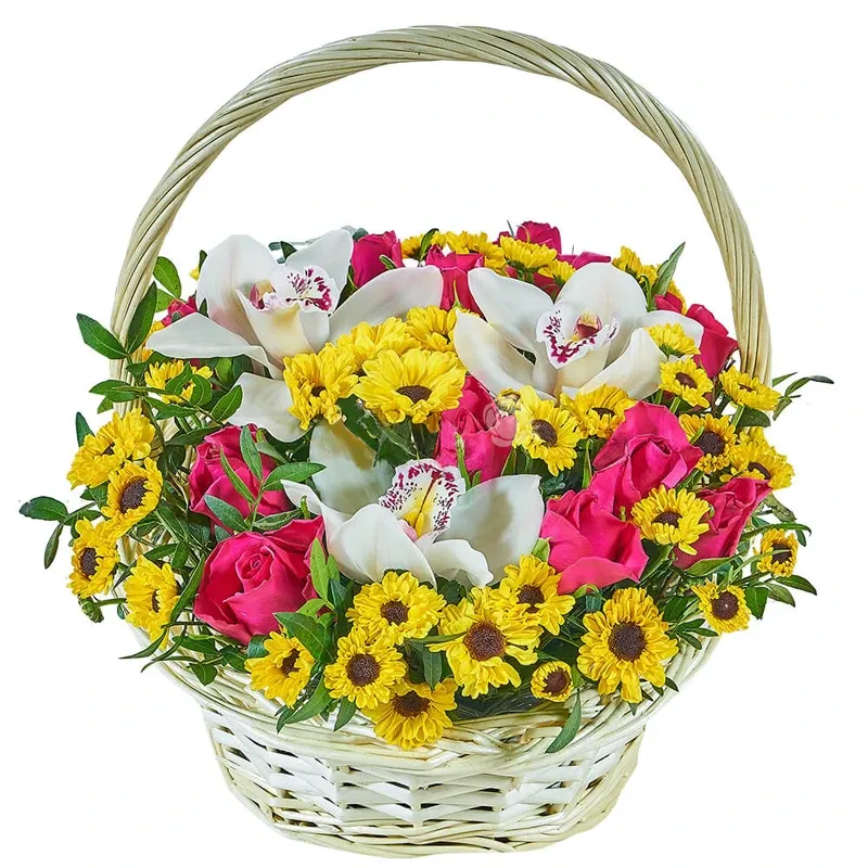 Корзина с цветами Близкие люди